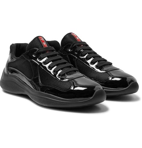 cheap patent leather prada sneakers|men's black patent leather sneakers.